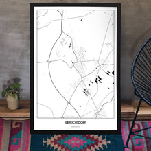 Lade das Bild in den Galerie-Viewer, Ebreichsdorf Light Poster - Minimal - Vorschau aufgestellt auf Boden an grauer Wand angelehnt