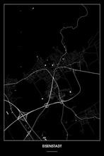 Lade das Bild in den Galerie-Viewer, Eisenstadt Dark Poster - Minimal - Detailansicht