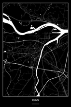 Lade das Bild in den Galerie-Viewer, Enns Dark Poster - Minimal - Detailansicht