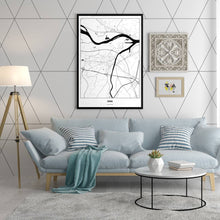 Lade das Bild in den Galerie-Viewer, Enns Light Poster - Minimal - Vorschau in einem hell eingerichtetem Wohnzimmer