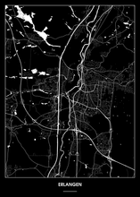 Lade das Bild in den Galerie-Viewer, Erlangen Poster - Minimal Design