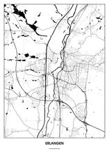 Lade das Bild in den Galerie-Viewer, Erlangen Poster - Minimal Design