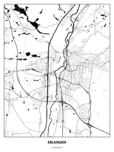 Lade das Bild in den Galerie-Viewer, Erlangen Poster - Minimal Design