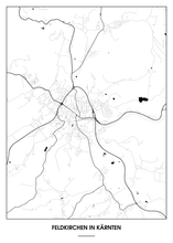 Lade das Bild in den Galerie-Viewer, Feldkirchen in Kärnten Poster - Minimal Design