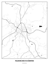 Lade das Bild in den Galerie-Viewer, Feldkirchen in Kärnten Poster - Minimal Design