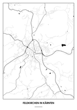 Lade das Bild in den Galerie-Viewer, Feldkirchen in Kärnten Poster - Minimal Design