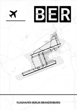 Lade das Bild in den Galerie-Viewer, Flughafen Berlin Brandenburg (BER / EDDB) Poster - Minimal Design