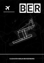 Lade das Bild in den Galerie-Viewer, Flughafen Berlin Brandenburg (BER / EDDB) Poster - Minimal Design