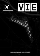 Lade das Bild in den Galerie-Viewer, Flughafen Wien-Schwechat (VIE / LOWW) Poster - Minimal Design