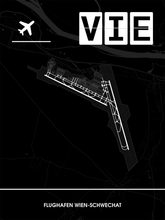 Lade das Bild in den Galerie-Viewer, Flughafen Wien-Schwechat (VIE / LOWW) Poster - Minimal Design