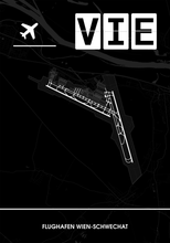 Lade das Bild in den Galerie-Viewer, Flughafen Wien-Schwechat (VIE / LOWW) Poster - Minimal Design