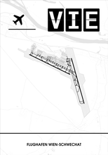 Lade das Bild in den Galerie-Viewer, Flughafen Wien-Schwechat (VIE / LOWW) Poster - Minimal Design