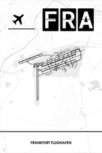 Lade das Bild in den Galerie-Viewer, Frankfurt Flughafen (FRA / EDDF) Light Poster - Minimal - Detailansicht