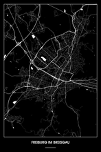 Lade das Bild in den Galerie-Viewer, Freiburg im Breisgau Dark Poster - Minimal - Detailansicht