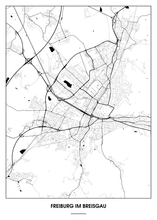 Lade das Bild in den Galerie-Viewer, Freiburg im Breisgau Poster - Minimal Design