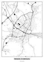 Lade das Bild in den Galerie-Viewer, Freiburg im Breisgau Poster - Minimal Design