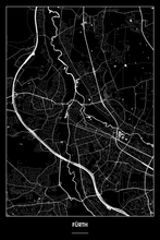 Lade das Bild in den Galerie-Viewer, Fürth Dark Poster - Minimal - Detailansicht