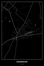 Lade das Bild in den Galerie-Viewer, GĂ€nserndorf Dark Poster - Minimal - Detailansicht