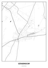 Lade das Bild in den Galerie-Viewer, GĂ€nserndorf Poster - Minimal Design