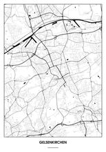 Lade das Bild in den Galerie-Viewer, Gelsenkirchen Poster - Minimal Design