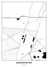 Lade das Bild in den Galerie-Viewer, Gerasdorf bei Wien Poster - Minimal Design