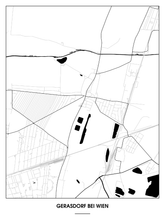 Lade das Bild in den Galerie-Viewer, Gerasdorf bei Wien Poster - Minimal Design
