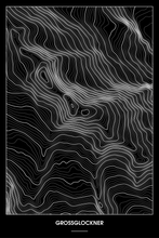 Lade das Bild in den Galerie-Viewer, Großglockner Dark Poster - Minimal - Detailansicht