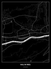 Lade das Bild in den Galerie-Viewer, Hall in Tirol Poster - Minimal Design