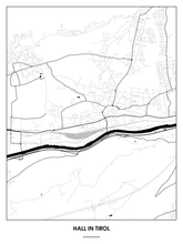 Lade das Bild in den Galerie-Viewer, Hall in Tirol Poster - Minimal Design