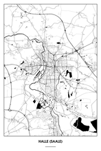 Lade das Bild in den Galerie-Viewer, Halle (Saale) Light Poster - Minimal - Detailansicht