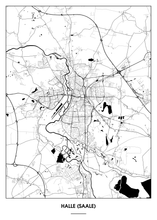 Lade das Bild in den Galerie-Viewer, Halle (Saale) Poster - Minimal Design