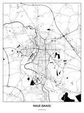 Lade das Bild in den Galerie-Viewer, Halle (Saale) Poster - Minimal Design