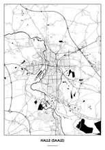 Lade das Bild in den Galerie-Viewer, Halle (Saale) Poster - Minimal Design