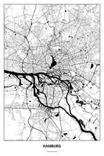 Lade das Bild in den Galerie-Viewer, Hamburg Light Poster - Minimal - Detailansicht