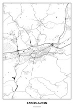 Lade das Bild in den Galerie-Viewer, Kaiserslautern Light Poster - Minimal - Detailansicht