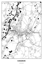 Lade das Bild in den Galerie-Viewer, Karlsruhe Light Poster - Minimal - Detailansicht