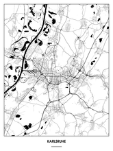 Lade das Bild in den Galerie-Viewer, Karlsruhe Poster - Minimal Design