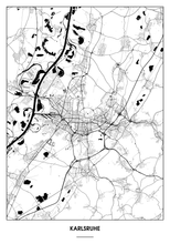 Lade das Bild in den Galerie-Viewer, Karlsruhe Poster - Minimal Design