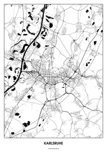Lade das Bild in den Galerie-Viewer, Karlsruhe Poster - Minimal Design