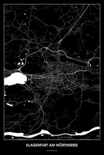 Lade das Bild in den Galerie-Viewer, Klagenfurt am Wörthersee Dark Poster - Minimal - Detailansicht