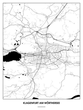 Lade das Bild in den Galerie-Viewer, Klagenfurt am Wörthersee Poster - Minimal Design