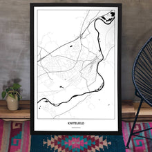 Lade das Bild in den Galerie-Viewer, Knittelfeld Light Poster - Minimal - Vorschau aufgestellt auf Boden an grauer Wand angelehnt