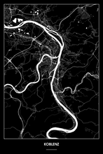 Lade das Bild in den Galerie-Viewer, Koblenz Dark Poster - Minimal - Detailansicht