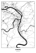 Lade das Bild in den Galerie-Viewer, Koblenz Light Poster - Minimal - Detailansicht