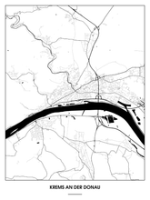 Lade das Bild in den Galerie-Viewer, Krems an der Donau Poster - Minimal Design