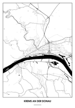 Lade das Bild in den Galerie-Viewer, Krems an der Donau Poster - Minimal Design