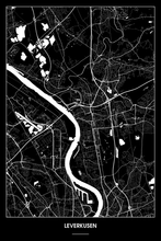 Lade das Bild in den Galerie-Viewer, Leverkusen Dark Poster - Minimal - Detailansicht