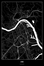 Lade das Bild in den Galerie-Viewer, Linz Dark Poster - Minimal - Detailansicht