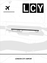 Lade das Bild in den Galerie-Viewer, London City Airport (Flughafen LCY / EGLC) Poster - Minimal Design