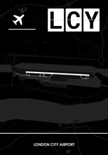 Lade das Bild in den Galerie-Viewer, London City Airport (Flughafen LCY / EGLC) Poster - Minimal Design